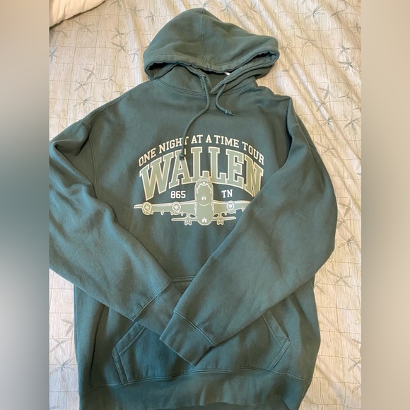 Tops - Green Morgan Wallen One Night at a Time tour hoodie